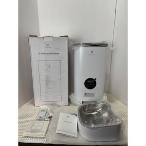 PETLIBRO 6L Automatic Pet Feeder White New Opened Tested Working dog cat